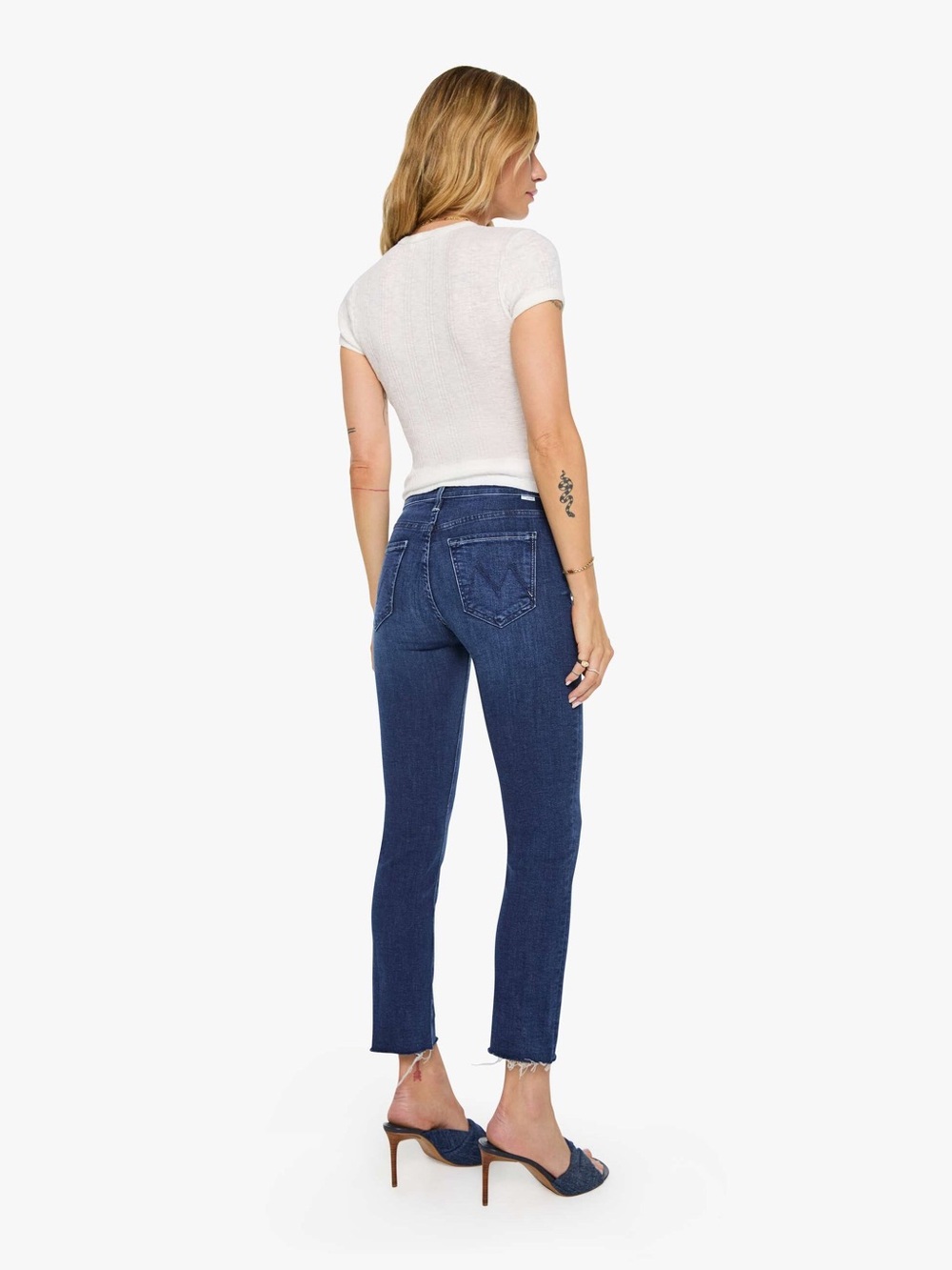 Mother Jeans The Mid Rise Dazzler Ankle Fray in Fancy Meeting You Here Size 27 - Picture 2 of 11